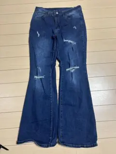 ダメージ加工 ブーツカットデニム