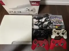 PS3本体 + コントローラー4つ + ウイイレソフト2本