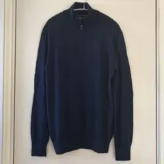 【値下】バナナリパブリック・ハーフジップニット・メリノウール・L