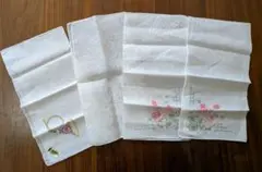 【Fehrlin フェールリン　ハンカチ】刺繍、レース、花柄 ハンカチ4枚セット