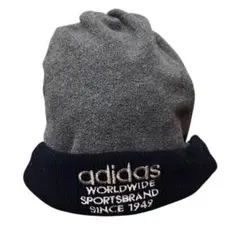 アディダス　adidas ビーニー　フリース　刺繍　ツートン