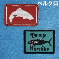 B105 米国老舗釣具シムズ　フィッシング　刺繍パッチ　ベルクロ　釣り