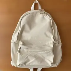 【未使用】無印良品 肩の負担を軽くする 撥水コットン リュックサック（生成り）