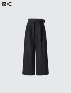 UNIQLO ブラック ワイドパンツ 67サイズ