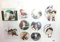 進撃の巨人　リヴァイ　日田限定缶バッジ　チャーム等　グッズ１０点