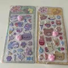 かわいい　キャラクター　シールセット 2シート　肉球　動物