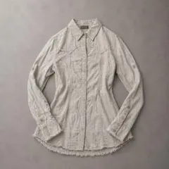 goa フリンジ加工 リネンシャツ 亜熱帯　ifsixwasnineのサムネイル