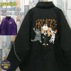 graniph　グラニフ　ナイロンジャケット　リバーシブル　フォーキャッツ　中綿のサムネイル