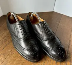 Church's チャーチ ウイングチップ メダリオン 黒 90F - メルカリ