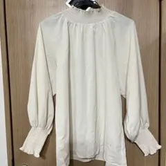 【JAYRO】アイボリー フリルネック 長袖ブラウス