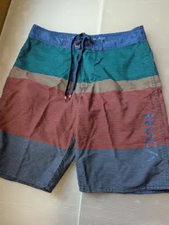 RVCA サーフパンツ マルチカラー ストライプ　サイズ30　海水浴　水着のサムネイル