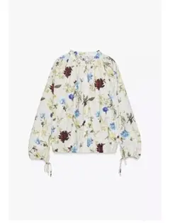 新品未使用 ZARA 花柄ゆったりシルエットシャツ
