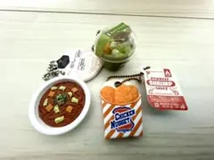 ミニチュア食品サンプルキーホルダー3点セット
