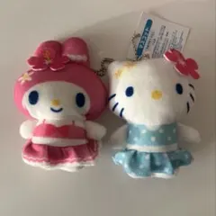 ハローキティ&マイメロディ マスコットキーホルダー