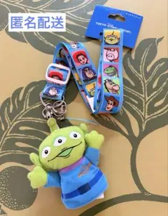 ディズニー　リトルグリーンメン　ネックストラップ