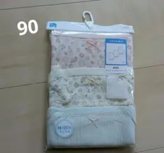 ベビー肌着セット 綿100% 花柄 3枚組 ロンパース　90