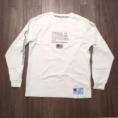 Champion USA 長袖シャツ ホワイト