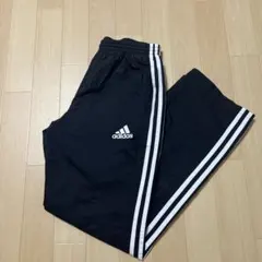 adidas 男の子 160 ブラック パンツ　ジャージ　スウェット　裏微起毛