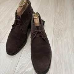 Crockett＆Jones CHUKKA スエードブーツ ネイビー - メルカリ