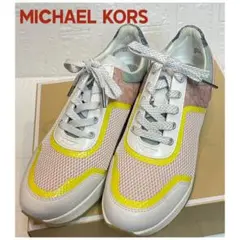 【未使用】MICHAEL KORSメッシュ　パステルカラー　スニーカー　❤︎ 未使用】MICHAEL KORSメッシュ パステルカラー スニーカー ❤︎ | Mercari