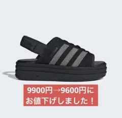 adidas GAZELLE ガゼル ボールドサンダル　ブラック　23.5cmのサムネイル