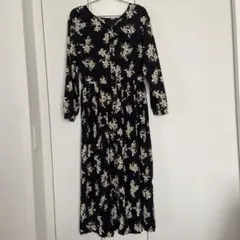 PAGEBOY ボタン付き花柄ロングワンピース サイズF