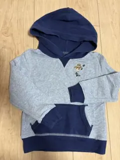 POLO RALPH LAUREN フード付きトレーナー 4T グレー/ネイビー