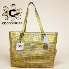【未使用品】COCCO FIORE /エナメル 型押し ハンドバッグ K36のサムネイル