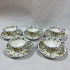 【匿名発送】ミントン ハドンホールブルー カップソーサー 5客 美品