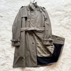 美品★大きいサイズ　バーバリー　ステンカラーコート　ライナー付き　ノバチェック