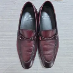 美品) LANVIN バーガンディ ローファーのサムネイル