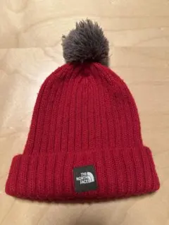 THE NORTH FACE 赤 ニット帽 ポンポン付き