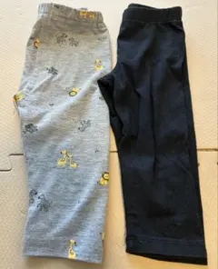 H&M・西松屋　無地とアニマル柄ズボン2枚セット