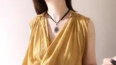 ドイツ製 紐チョーカー ペンダント アンティーク 風 蚤の市 個性的 おしゃれ