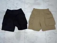 み*く様 2枚セット　UNIQLOU ユニクロU　パラシュートカーゴショーツ　ブ