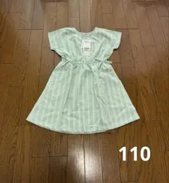 新品 ジョリージュリー ストライプワンピース 夏 グリーン 110のサムネイル