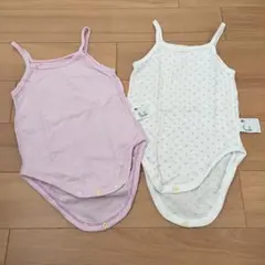 【90】ユニクロ 女の子 メッシュ肌着 ロンパース 2枚セット