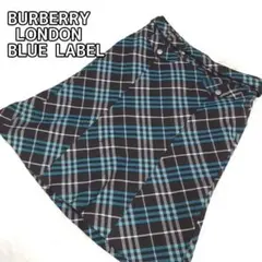バーバリー　ブルーレーベル ノバチェック フレアスカート ベルト 36