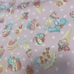 生地　未使用　Classical Modern くま　スイーツ柄　綿生地