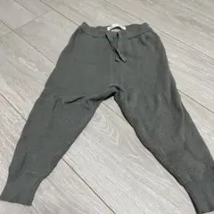 ZARA グレー リブ編みパンツ 100cm~