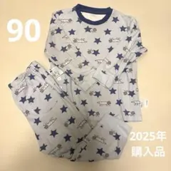 ユニクロ 長袖パジャマ 上下セット 星柄のサムネイル