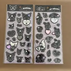 《正規品》サンリオ　キラキララインストーンシール　モノクロシリーズ　2枚セット