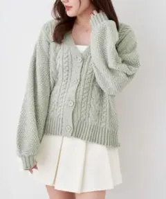 OLIVE des OLIVE モールヤーンVカーディガン