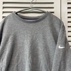 ナイキ スウェット 古着 グレー NIKE ロゴ スウッシュ スポーツ
