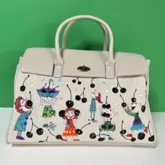 アルベロベロ ハンドバッグ 2way ショルダーバッグ ベージュ 刺繍