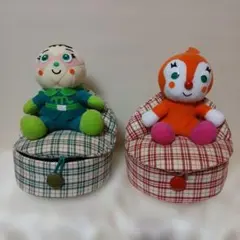 ドキンちゃん★メロンパンナちゃん　 ぬいぐるみ　小物入れ　2点セット品