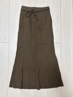 新品未使用Kastane カスタネ ストライプマーメイドスカート リボン付