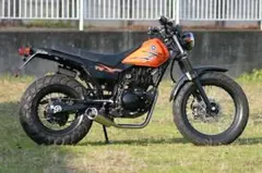 TW200／225専用マフラーステンレス製スラッシュカット新品未