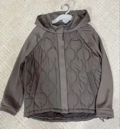 キルティングジャケット フード付き