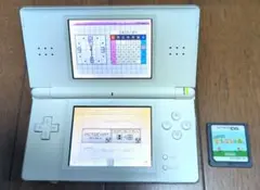 ニンテンドーDS lite ホワイト 本体 ゲームカード付き どうぶつの森